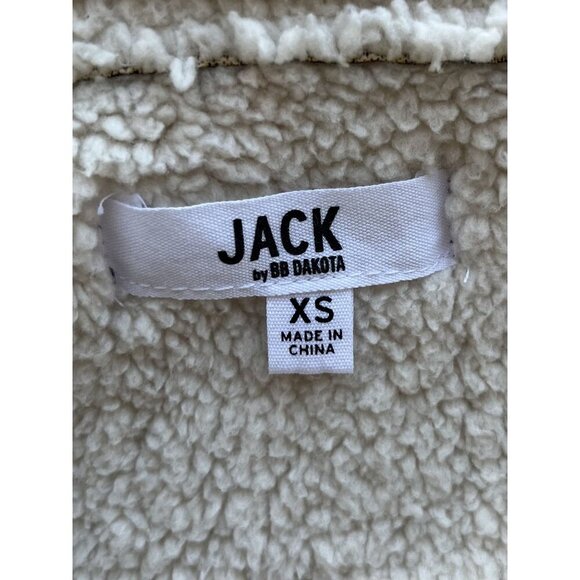 Jack By BB Dakota XS Brown Faux Suede & Sherpa Open Front Sleeveless Vest - Picture 5 of 6